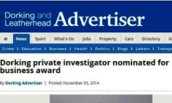 media articles private Detective dorking & surrey
